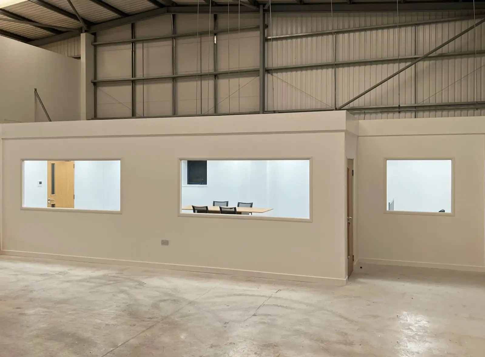 Completed office fit out inside a commercial unit
